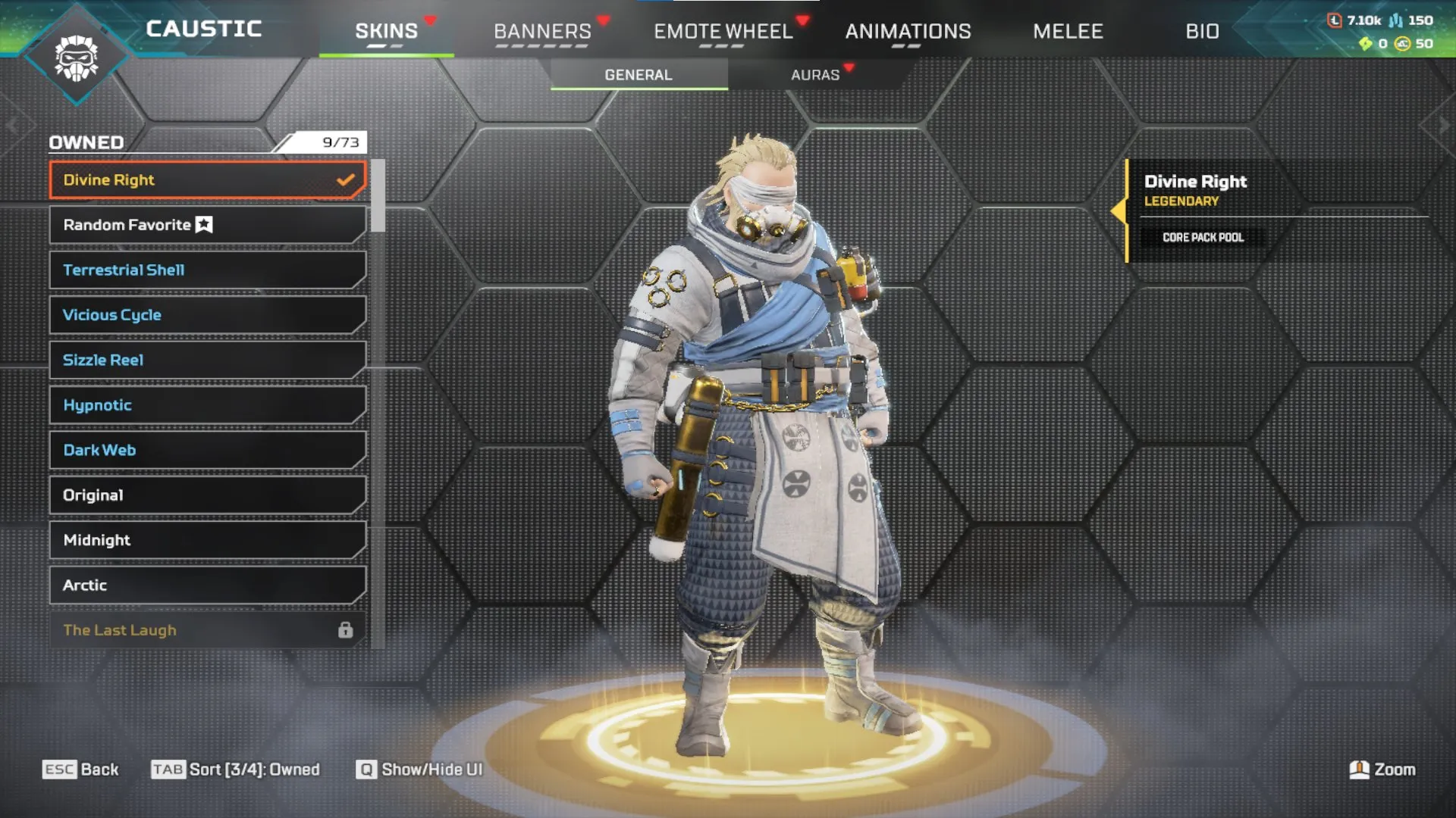 AP645 Reactive Volt, Devotion, Flatline Skins with 75 Legendary Items