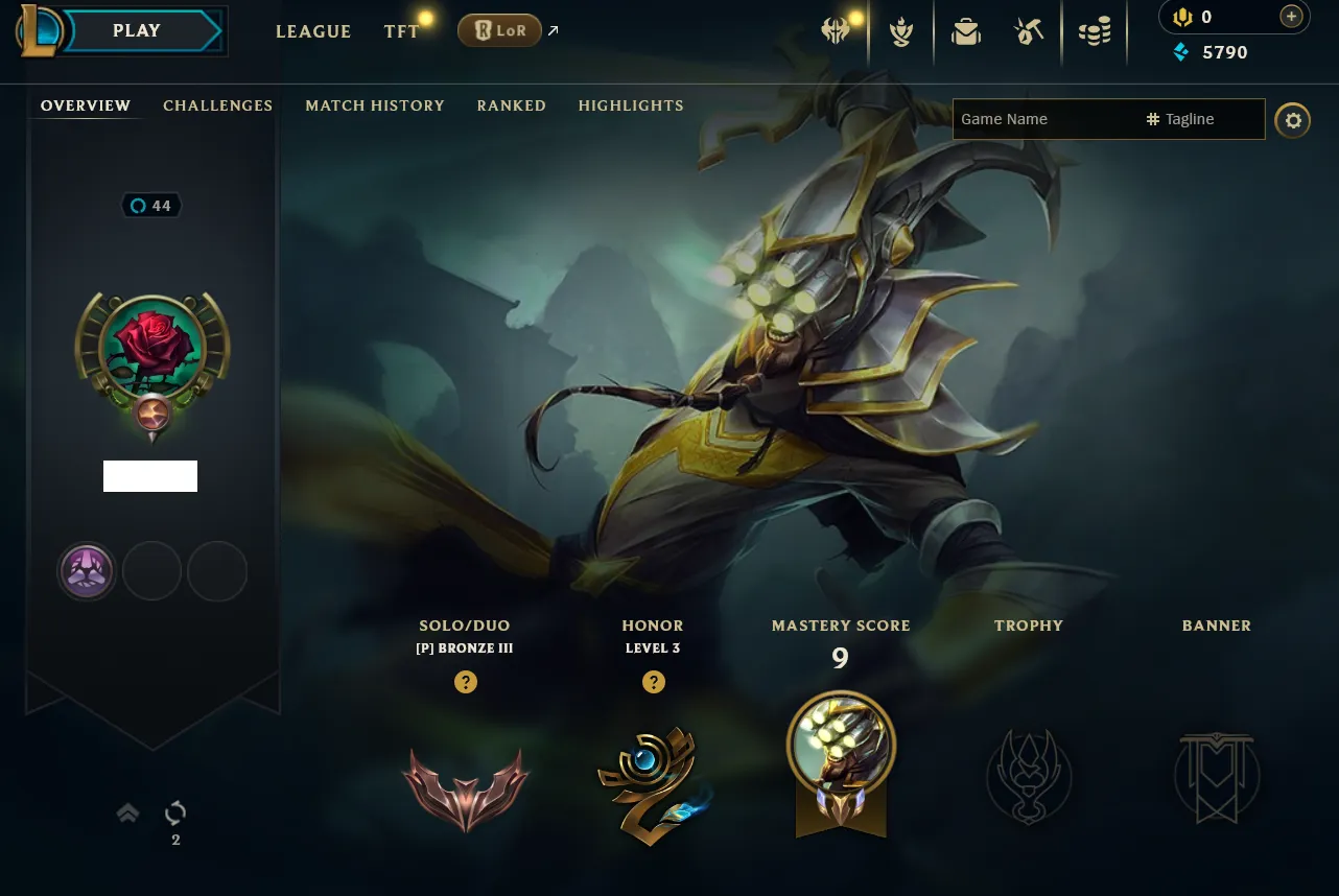 EUNE🔱BRONZE 2 Placements 100% WINRATE🔱6 SKINS🔱JG MAIN🔱VANGUARD SAFE🔱Unverified Mail🔱Handleveled🔱