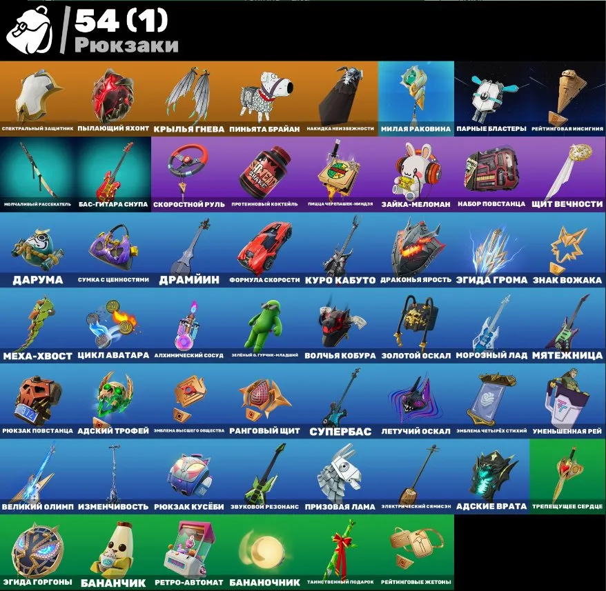 F1255 13 Skins Including Zeus, Poseidon, Santa Dogg, Medusa, Cerberus, Korra, Aphrodite, Jackie, Stuzha, Dupli-Kate (G)