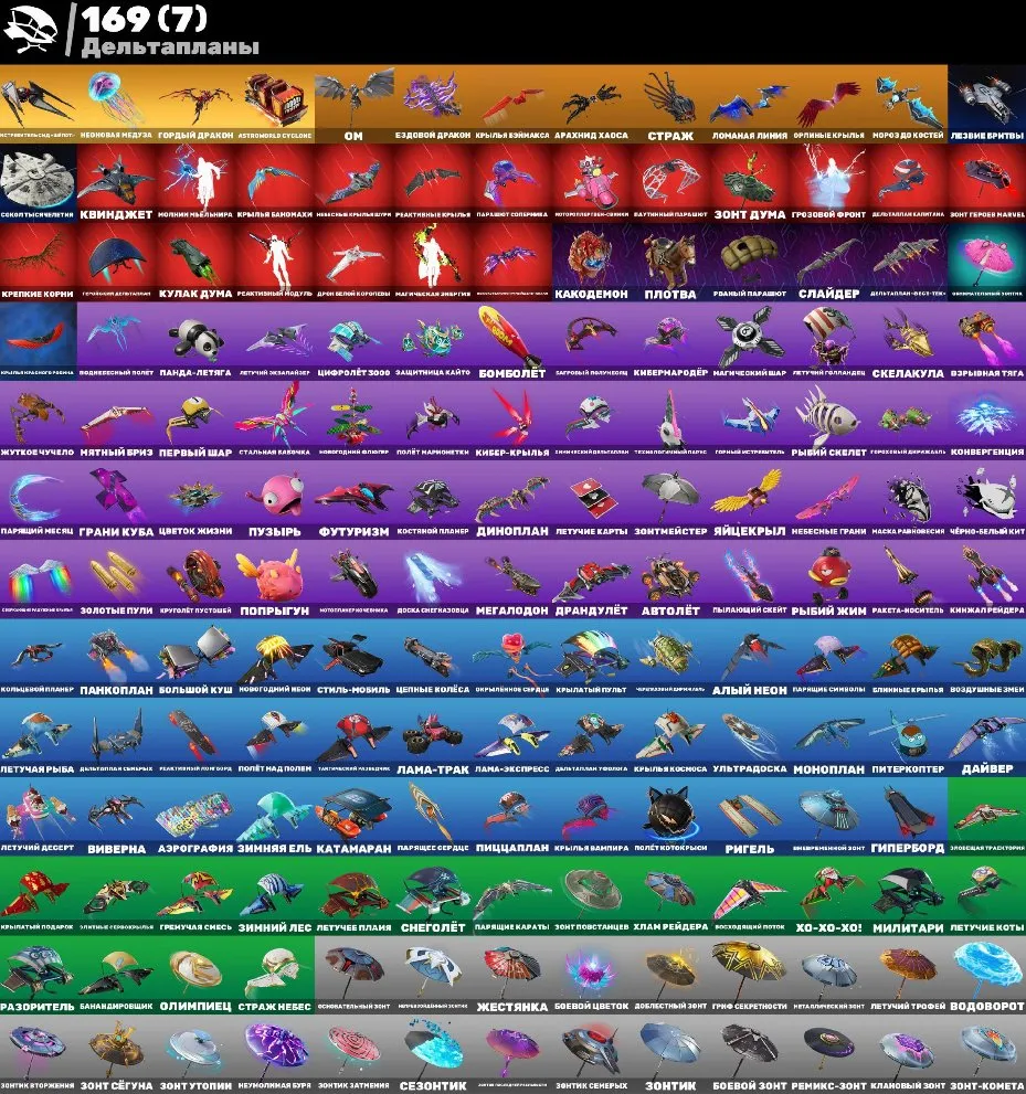 F888 Chill, Minty, Gold Midas, Leviathan, Swallowmail, Lara, 153 Skins (G)