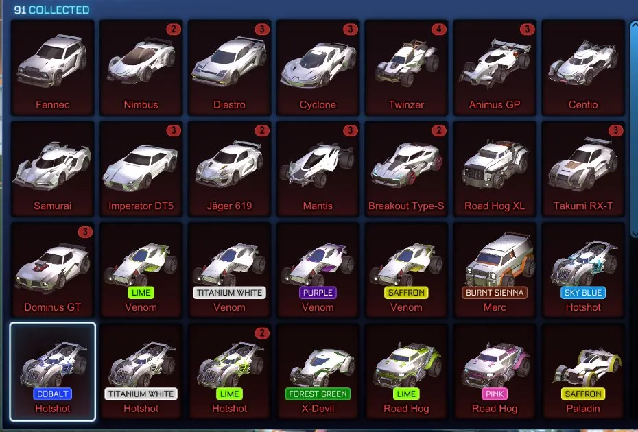 STOCK572 //Fennec, Fire God, Dueling Dragons, Electroshock, 41 Black Markets, 91 Painted Cars