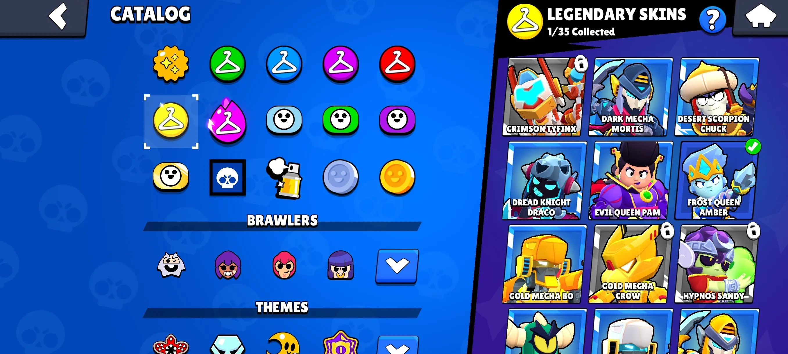BS1889 24850 Trophies 63 Brawlers 137 Skins 7-11 Strength Hypercharged Shelly Mortis Fang 44 Rare 44 Super Rare 41 Epic 4 