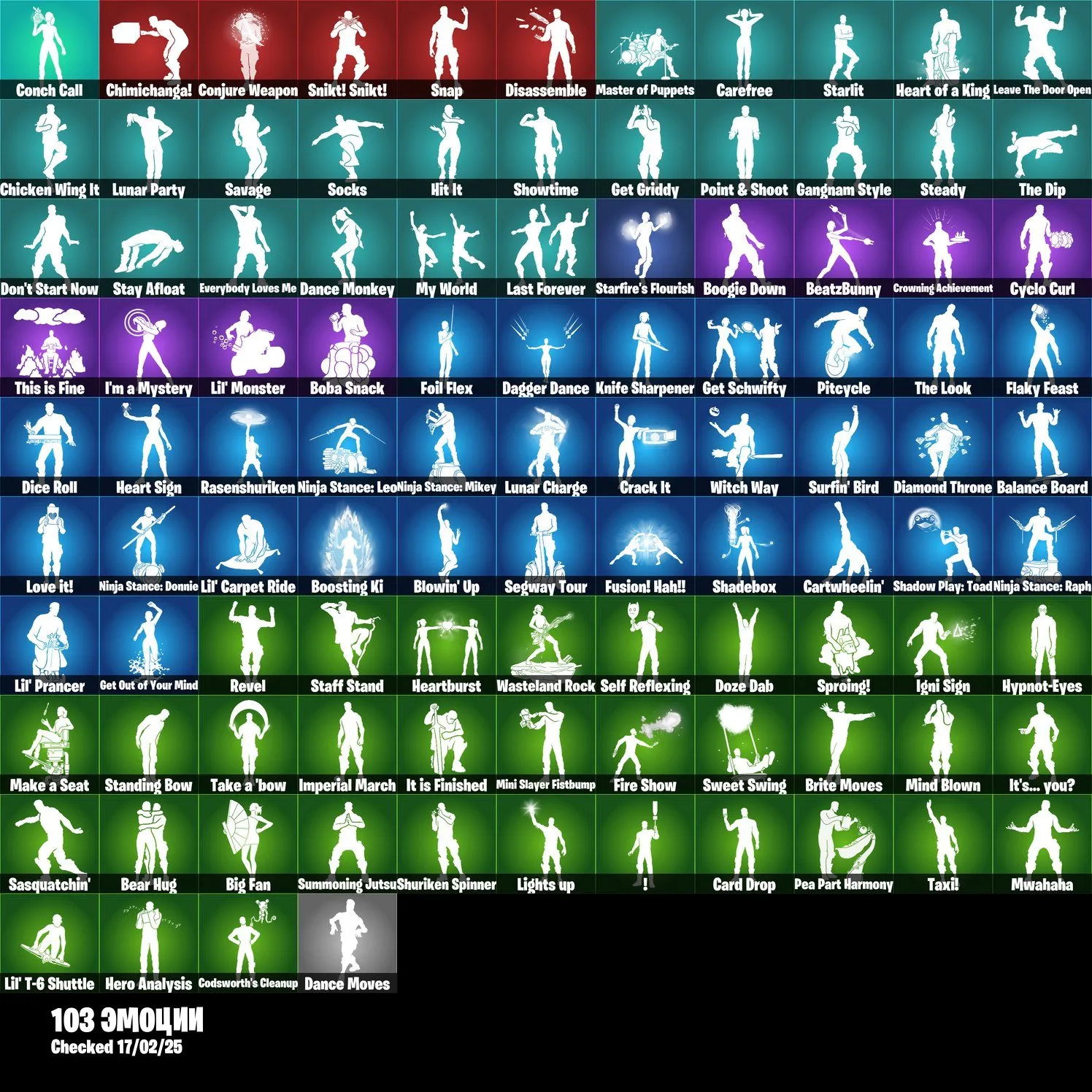 F1040 115 Skins including Medusa, Prowler, Harlowe, Rufus, Gunnar, Peabody, Valeria 