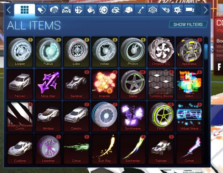 STOCK573 //Fennec, Dominus, Titanium White Standard, 43 Black Markets, 91 Painted Cars