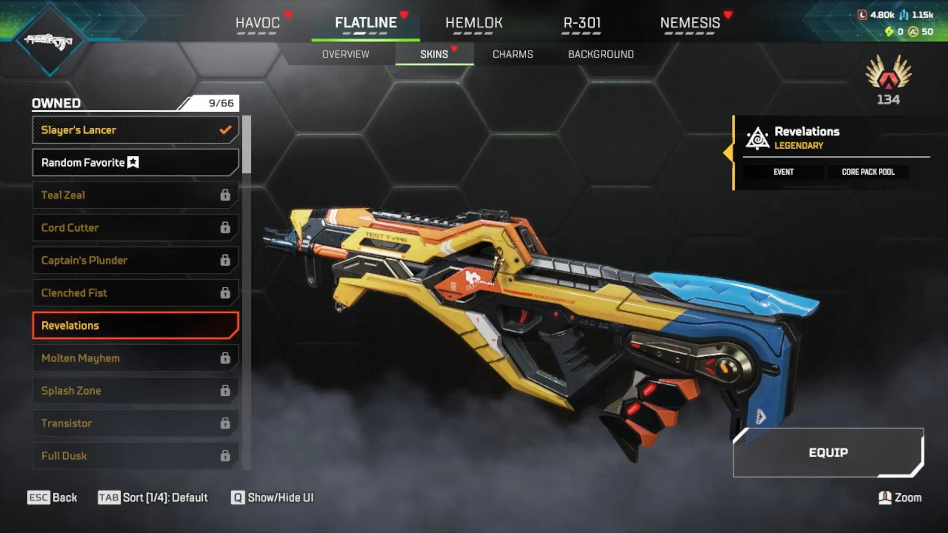 AP547 48 Legendary Skins, Rookie Rank, Level 91, Tombstick, Arachnid Rush, Slayer's Lancer, Luxury Finish, Veteran Voyager, Quicksilver 