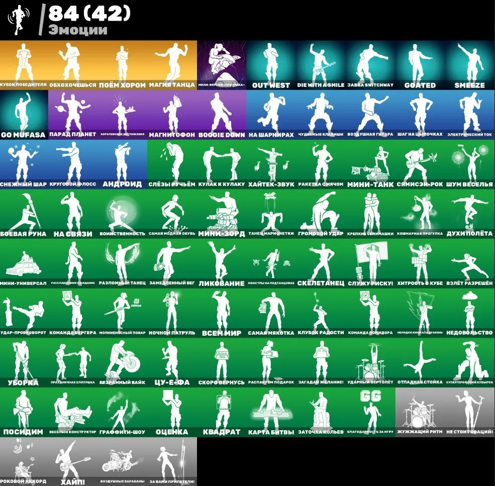 F1006 Candy Axe, John Wick, Trump Card, Balenciaga, 119 Skins 