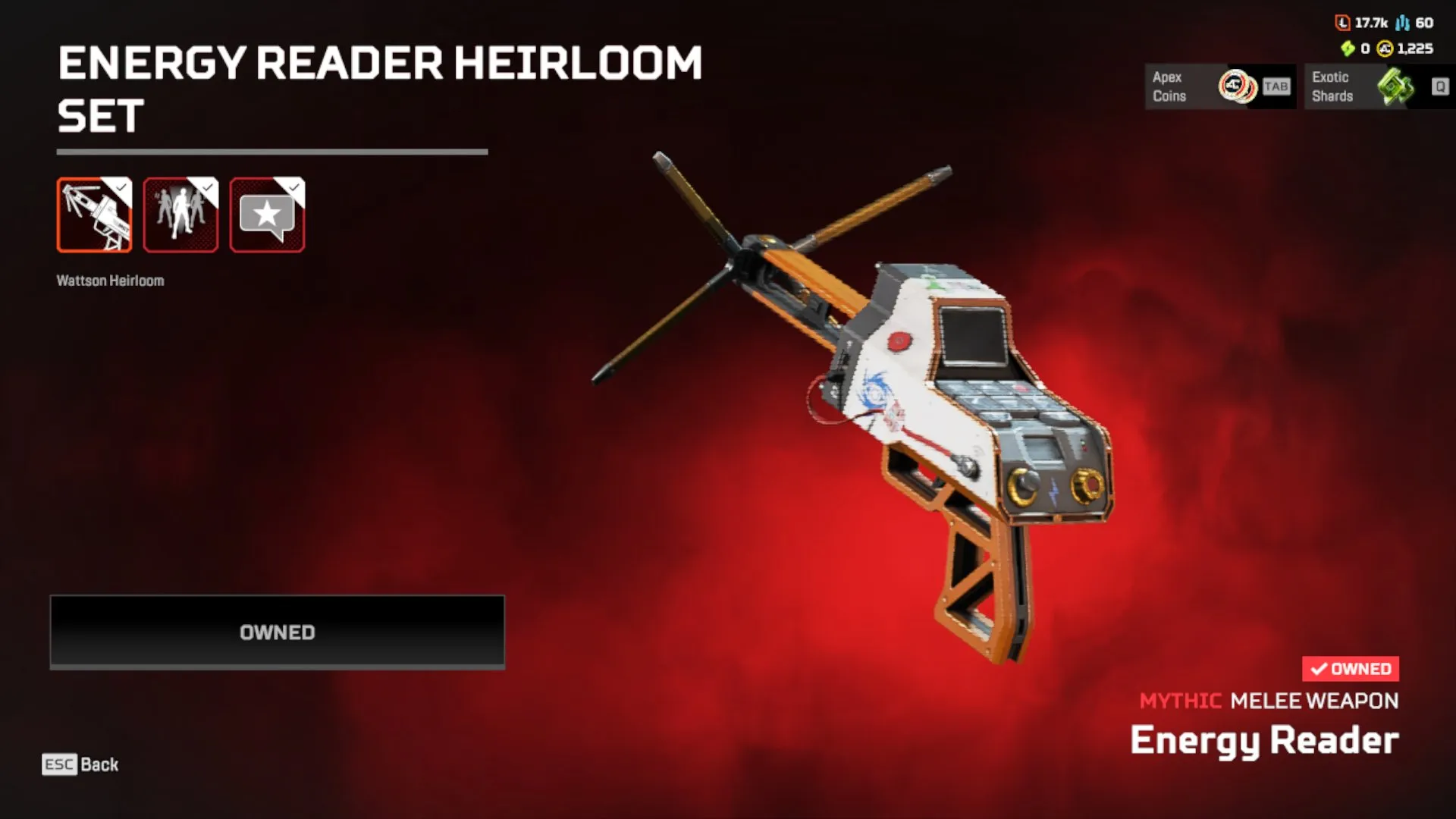 AP616 Level 90 | Rookie Rank | Ash Heirloom Energy Reader | Watson Heirloom Cold Snap Peacekeeper | Bear Arms Bangalore | The Drip R-301 | Pointed Question Flatline | Cyber Claw Volt