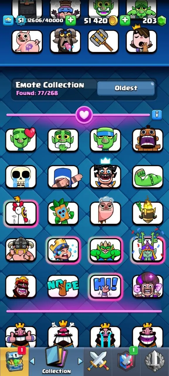 CR570   9027 Trophies 16 Evolutions 4 Heroes 77 Emotes Sad Goblin 3x15 12x14 Level Cards Pass star Royale x4