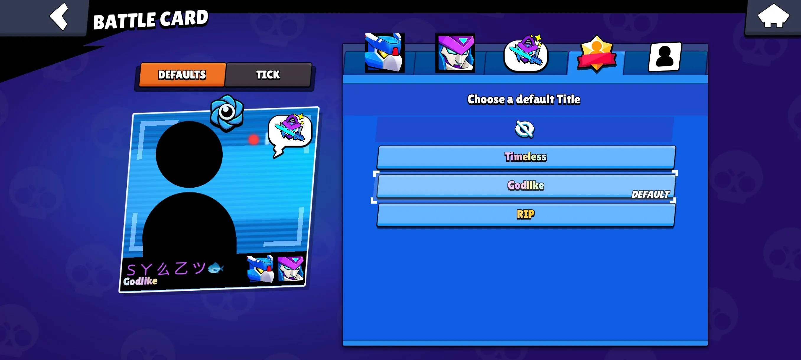 BS1926 Max 30k Trophies 80/96 Brawlers 127 Skins Devilish Mortis Godzilla Buzz Sovereign Gem Rico Mecha Crow Mecha Mortis Night Mecha Crow 