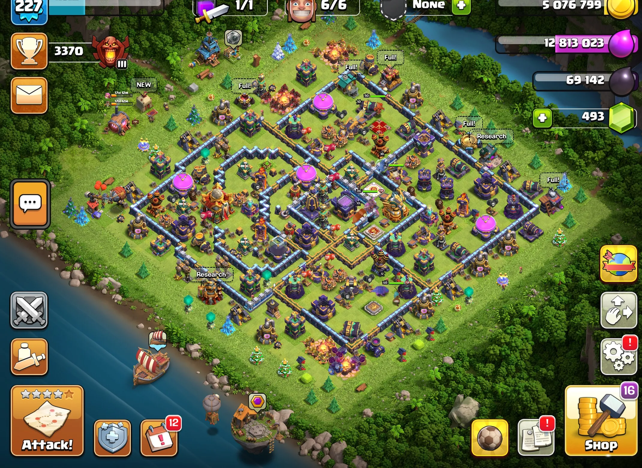 LS815-TH16-NICE PETS-XP 227-BK86 AQ90 GW66 RC40-6 BUILDERS-NICE TROOP-GOOD MAGIC ITEMS-MAX HERO Builder Base-SOME SKINS HERO