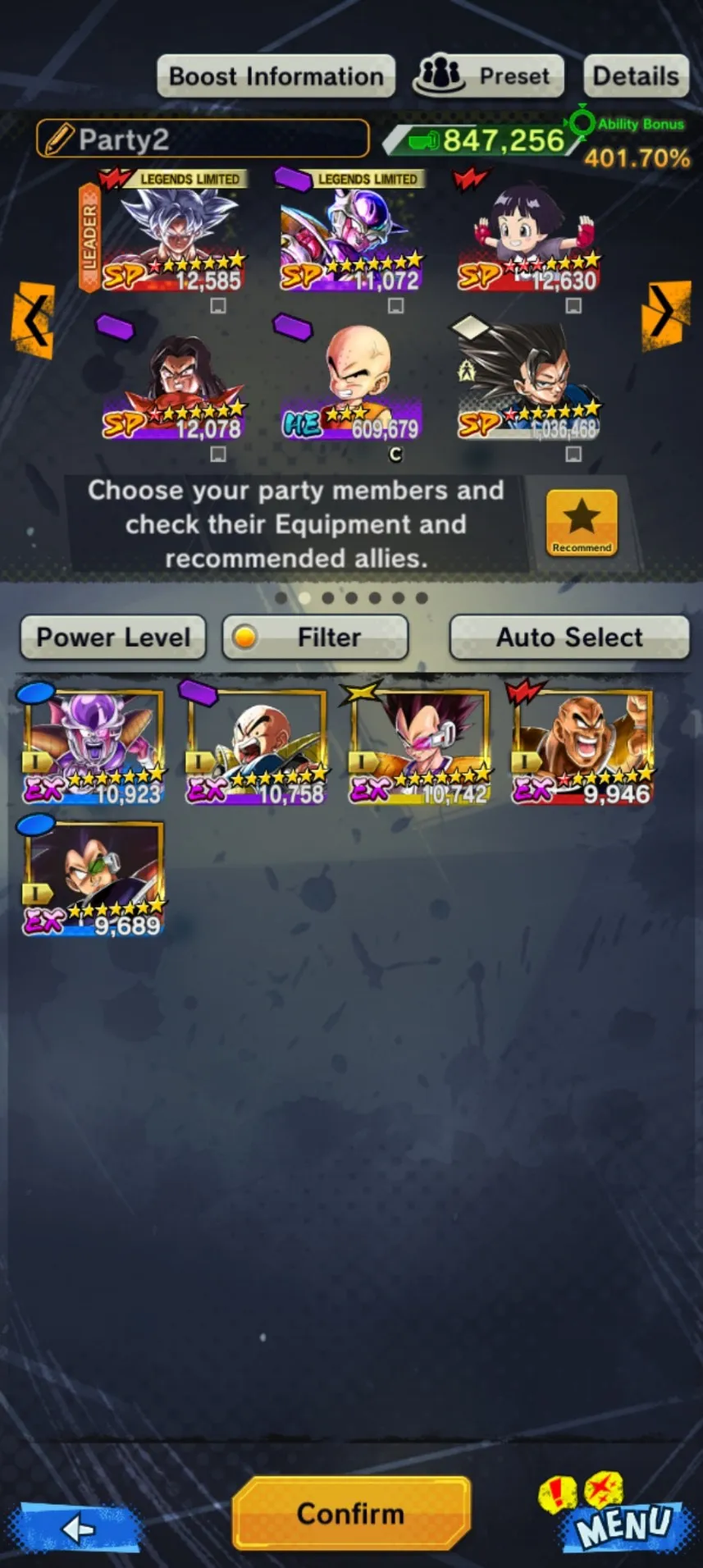 IOS-Android-Super 17-Beast Gohan-Goku Uis 8 Star-Frieza-Android 16-Android 21:Good-Pan 10 star-Have Equipment-DR384