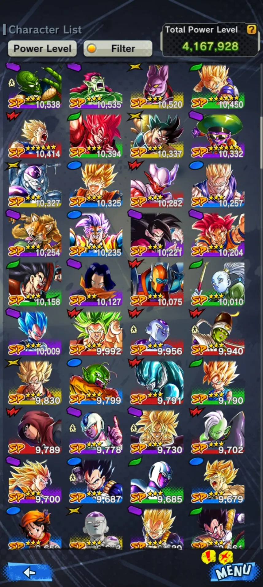 IOS-Android-Super 17-Beast Gohan-Goku Uis 8 Star-Frieza-Android 16-Android 21:Good-Pan 10 star-Have Equipment-DR384