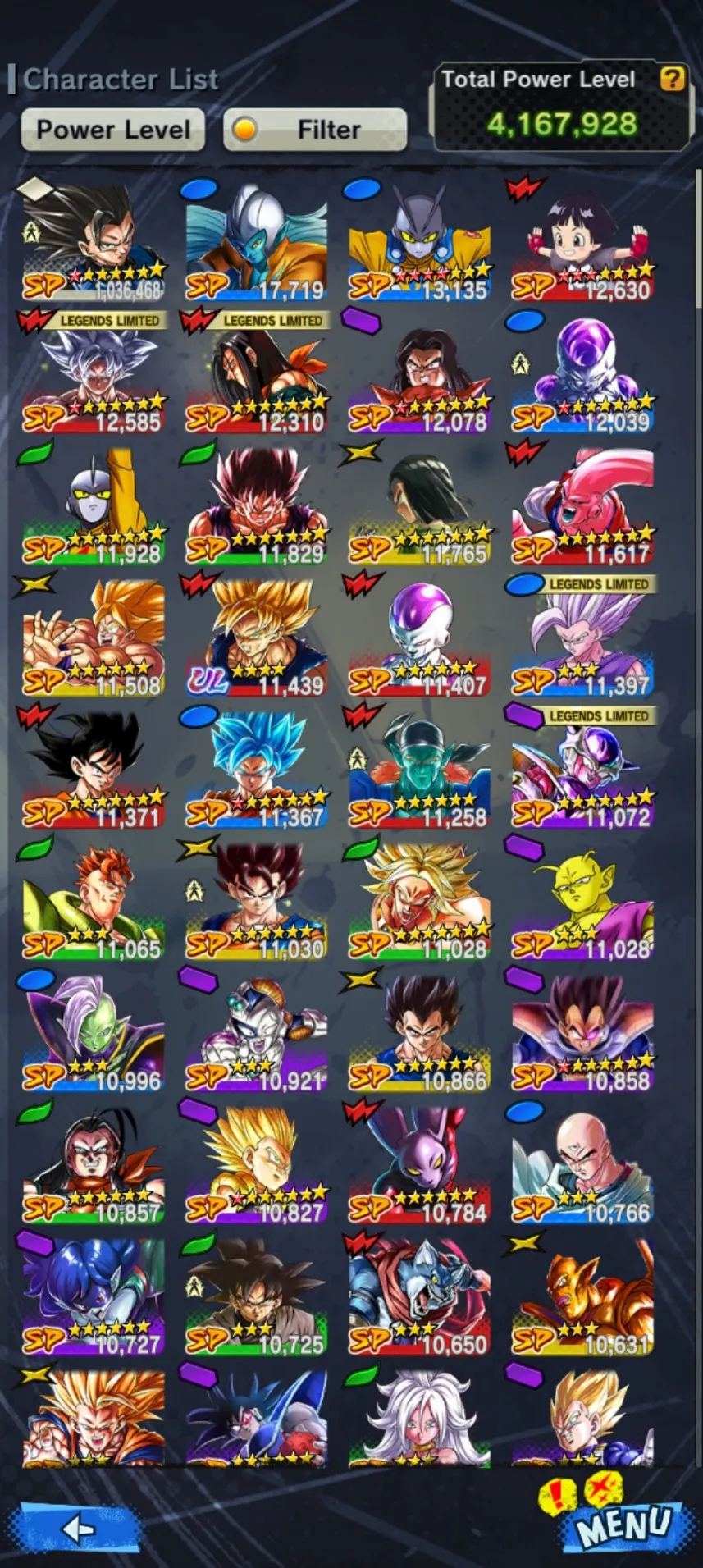IOS-Android-Super 17-Beast Gohan-Goku Uis 8 Star-Frieza-Android 16-Android 21:Good-Pan 10 star-Have Equipment-DR384