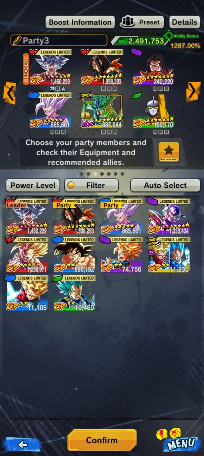 IOS+Android-LF-Goku Uis 11 Red Star-Super 17-Beast Gohan-Frieza-Trunks and Vegeta-SS 2 Gohan-Android 21-Good Sparking-Have Equipment-DR388