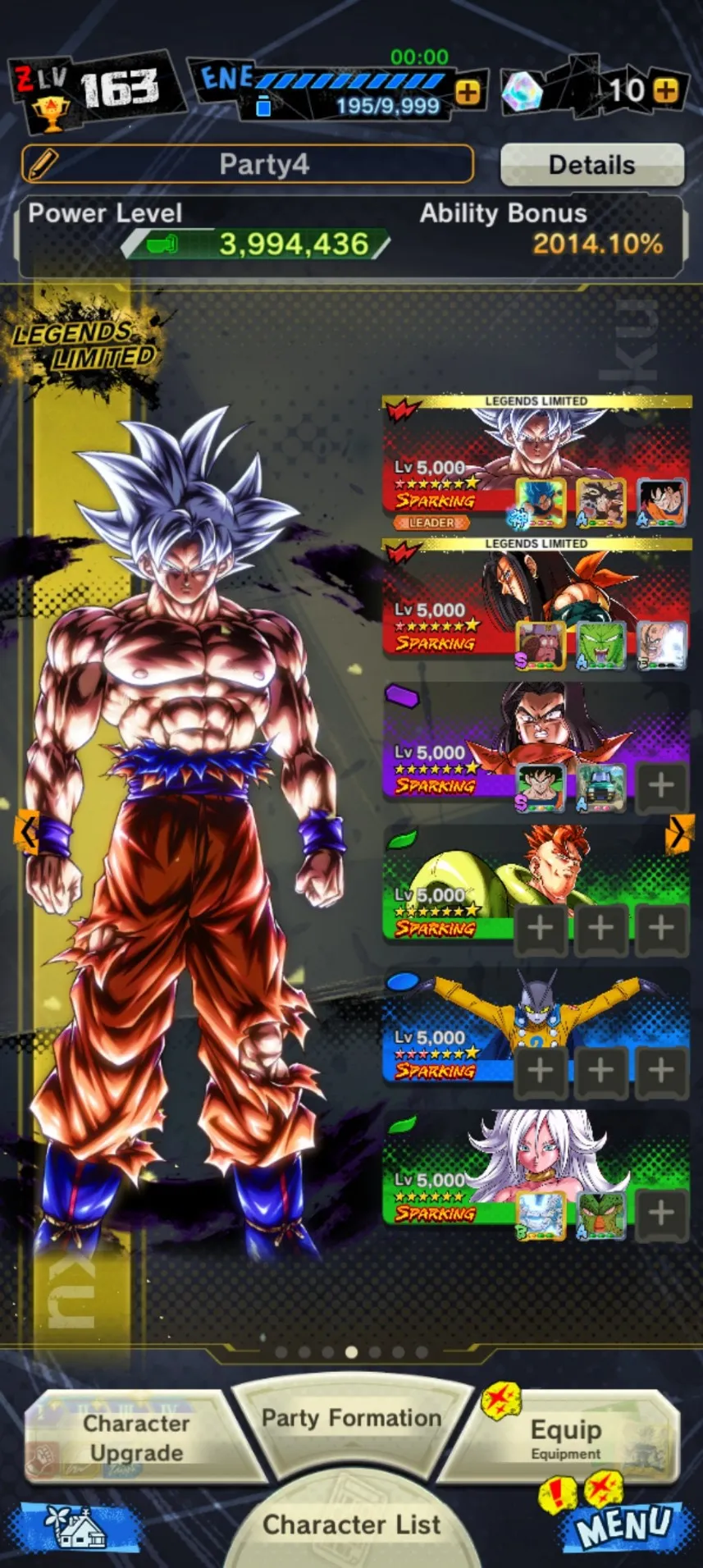 IOS+Android-Goku Uis 8 Red Star-Super 17 8Star-Beast Gohan-Nappa-Android 21:Good-Android 16-Good Sparking-Have Equipment-DR389