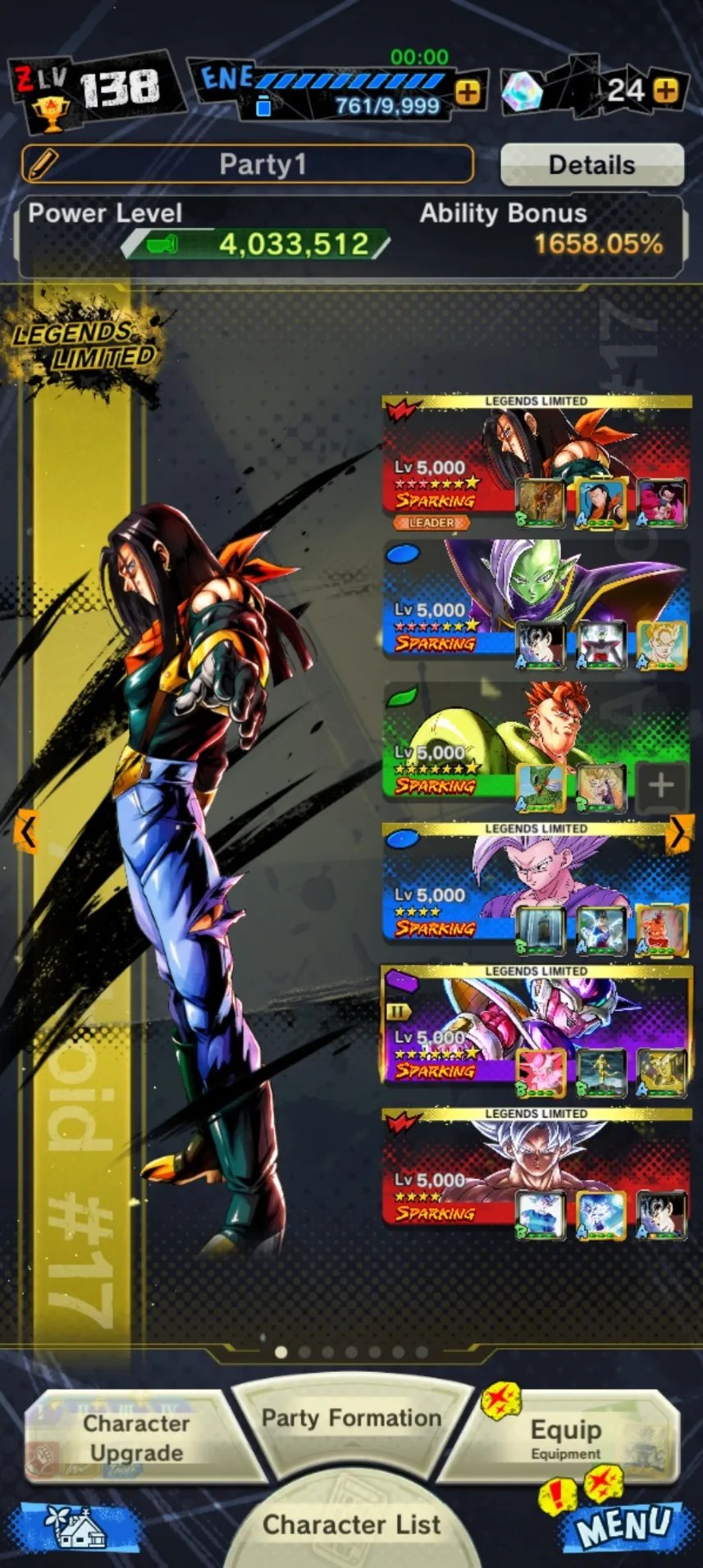 DR381-IOS-Android-Super #17 10 star-Beast Gohan-Goku Uis-Frieza-Android 16-Have Equipment-DR381