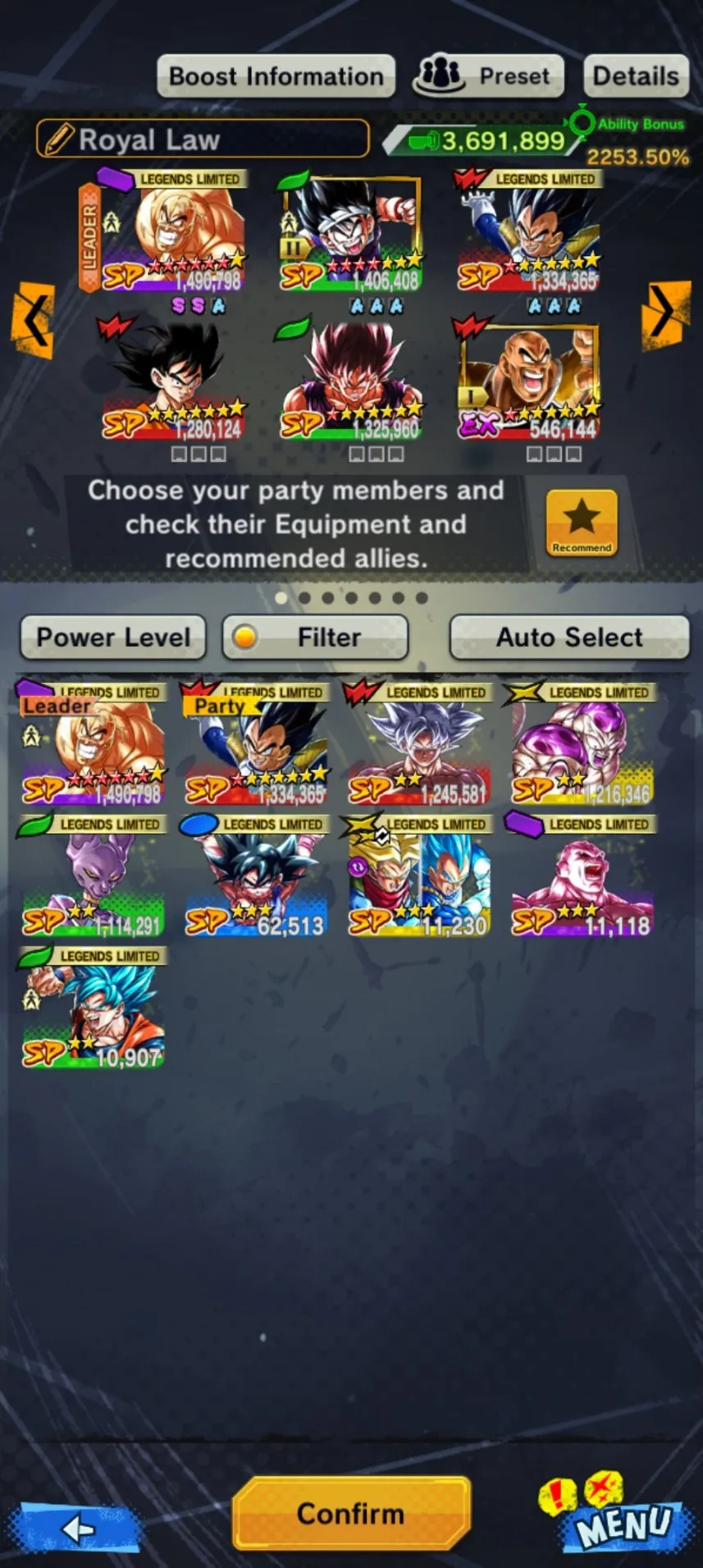 IOS+Android-Level 162-Nappa 13 star+Vegeta+Goku Uis+Trunks and Vegeta+Goku GT+SS God Goku blue+Jiren Zenkai)-Good Zenkai+Sparking-Good Equipment-DR409