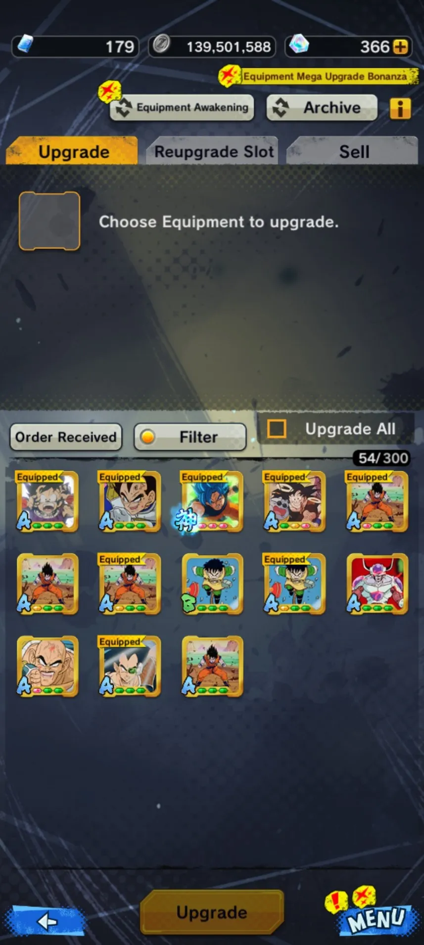 IOS+Android-Level 162-Nappa 13 star+Vegeta+Goku Uis+Trunks and Vegeta+Goku GT+SS God Goku blue+Jiren Zenkai)-Good Zenkai+Sparking-Good Equipment-DR409