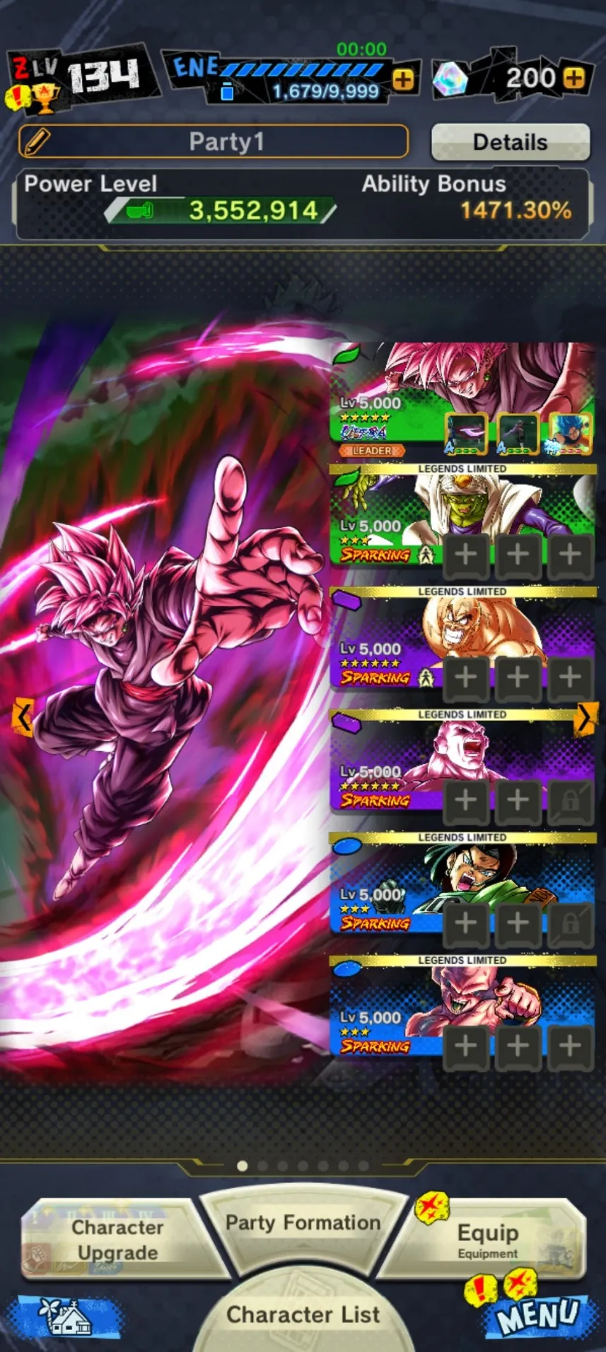 IOS+Android+UL Rose+Legends Limited(Pikkon+Nappa+Android 17+Jiren Zenkai+Buu Kid+Cell+Broly)-Android 21:Good-Have Equipemnt-DR426