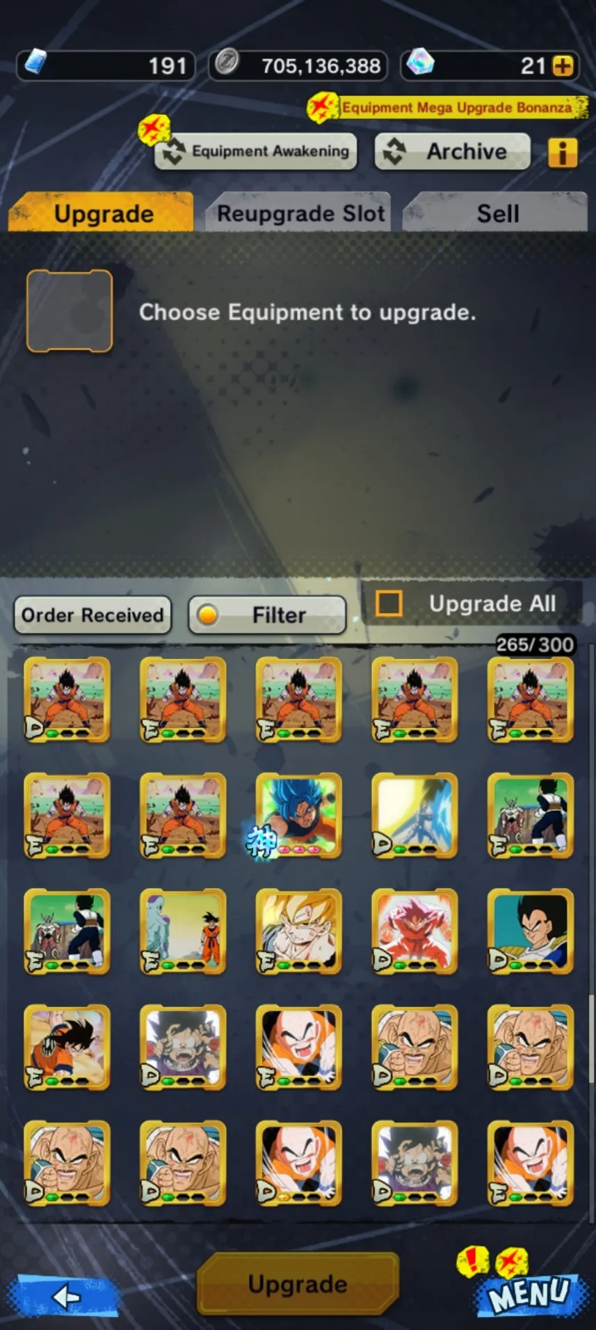 IOS+Android+New Banner Fusion God SS Goku and Vegeta 11 Red star+Broly:Fury 13 Red Star+Piccolo 10 star+Goku and Frieza+Goku Uis+Gammar 1 2)-Have Equipment-DR429