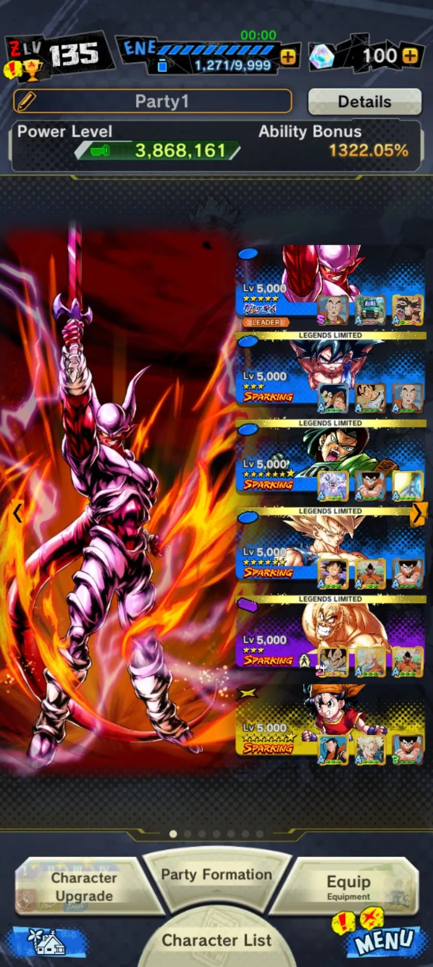 IOS+Android-UL Janemba-11 LF(Namek Goku+Android 17+Nappa+Goku GT+Cell+Buu Kid+Broly)-Good Equipment-DR446