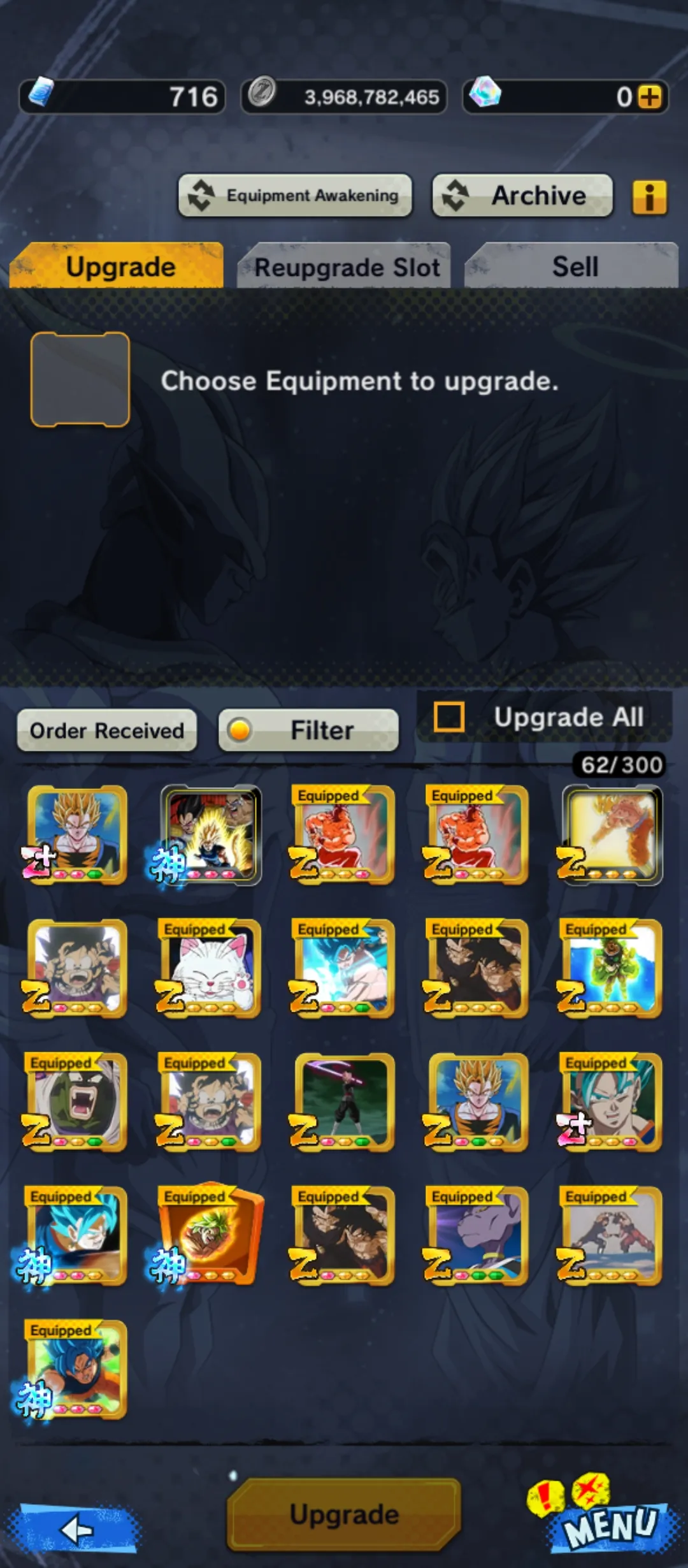 IOS+Android-NICE ACC-LVL 224-UL Vegito Blue+30 Legends Limited+Sparking+Zenkai Good Star+Vip Equipment-Goku Uis Zenkai+Beast Gohan+Piccolo Orange+Android 17+Goku And Vegeta+God SS Vegeta+SS 4 Goku and Vegeta-DR466