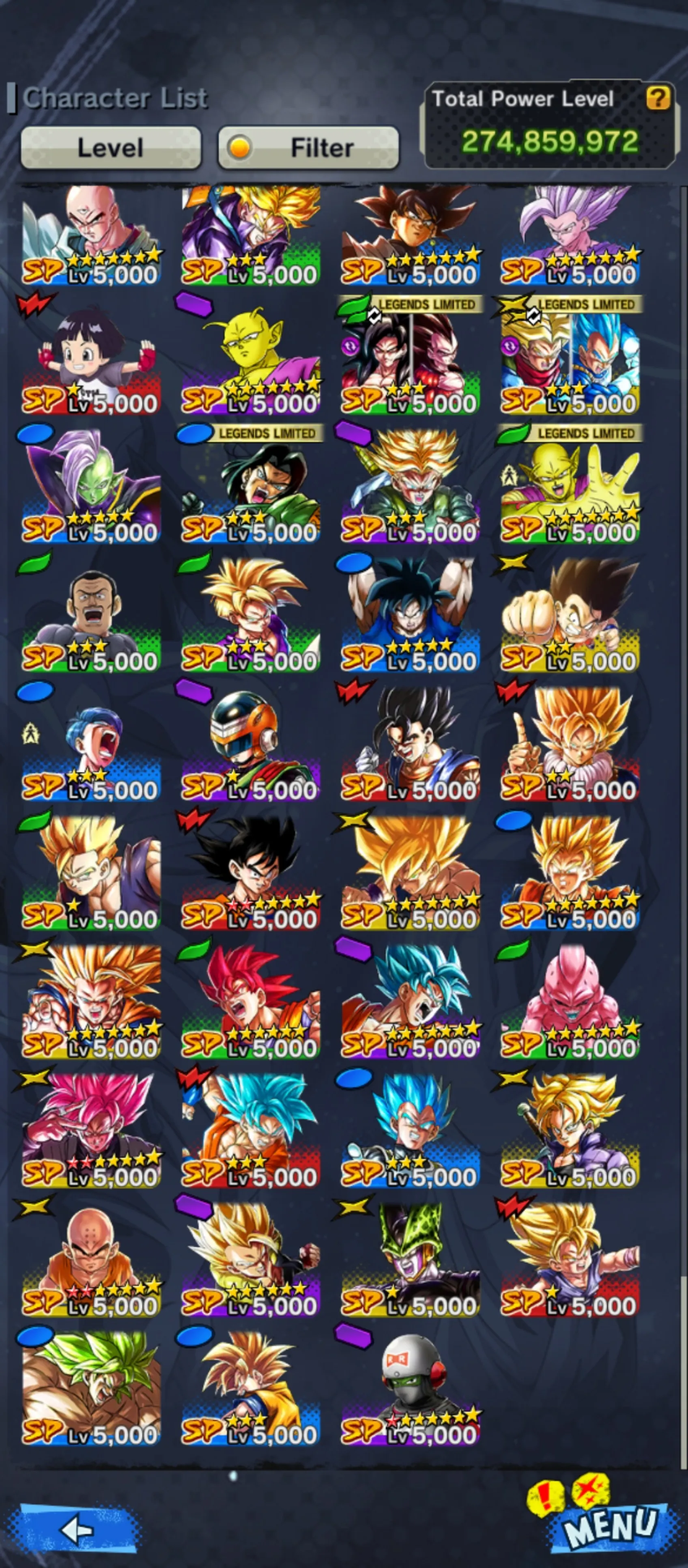 IOS+Android-NICE ACC-LVL 224-UL Vegito Blue+30 Legends Limited+Sparking+Zenkai Good Star+Vip Equipment-Goku Uis Zenkai+Beast Gohan+Piccolo Orange+Android 17+Goku And Vegeta+God SS Vegeta+SS 4 Goku and Vegeta-DR466