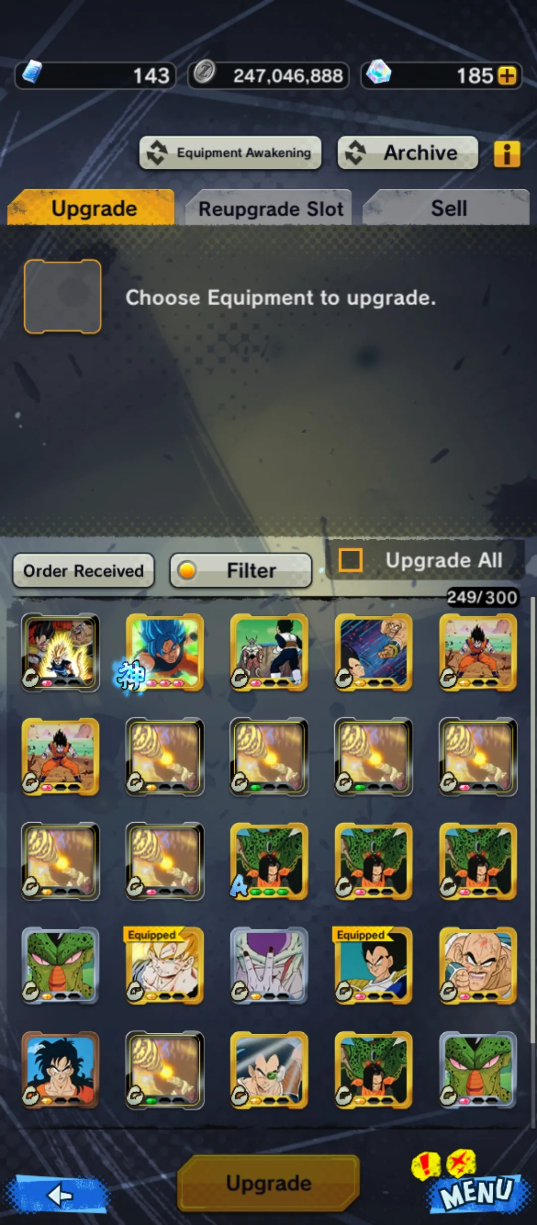IOS+Android-UL Goku Uis 8 star+2 New Banner God SS Goku and Vegeta+Vegeta and Goku+Piccolo+Goku Kid+SS 2 and SS 3 Goku and Vegeta+Super Vegeta+Namek Goku)-Have Equipment-DR474