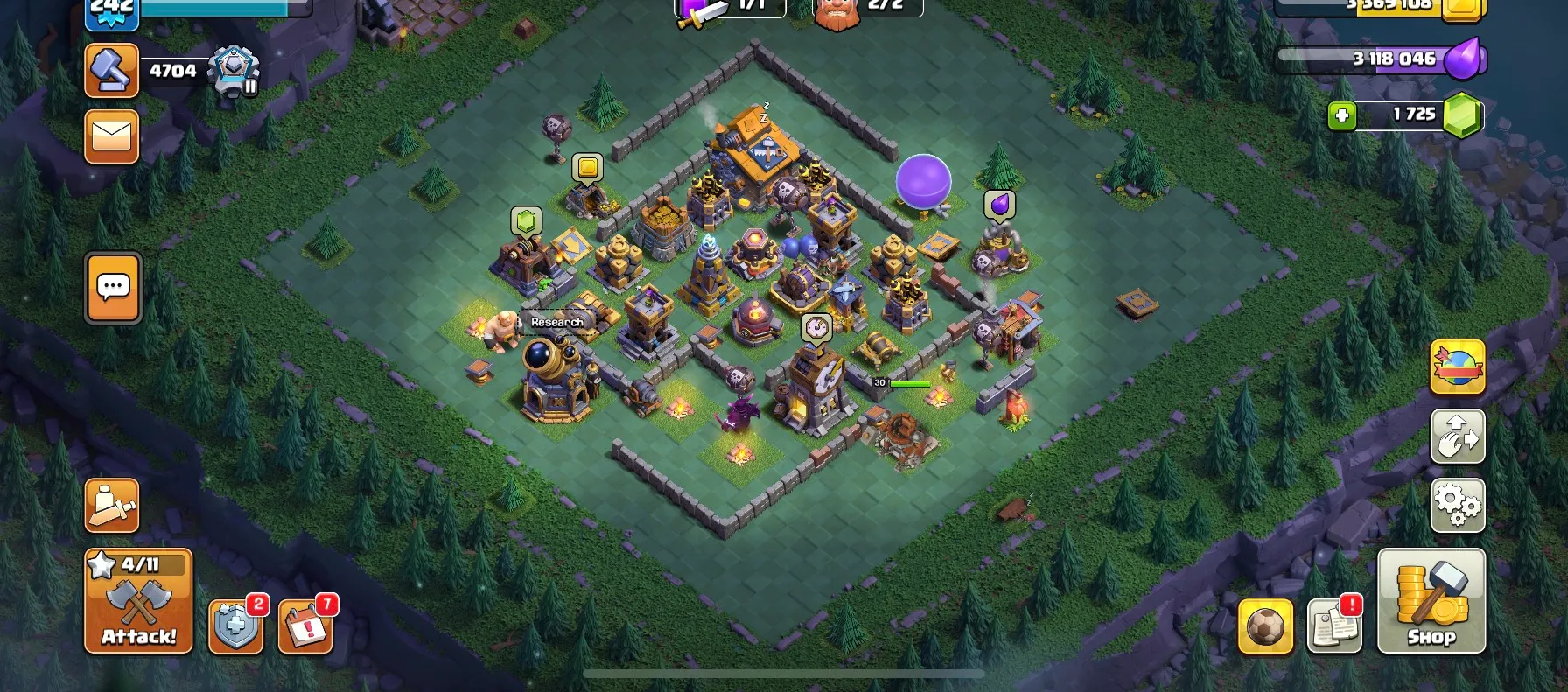 LS823-RARE ACCOUNT-Full Christmas Tree 2013 to 2023-Nearly Max TH15-BK86 AQ88 GW65 RC36-NICE TROOPS-GOOD WALL-4K1 WAR STAR-GOOD BASE