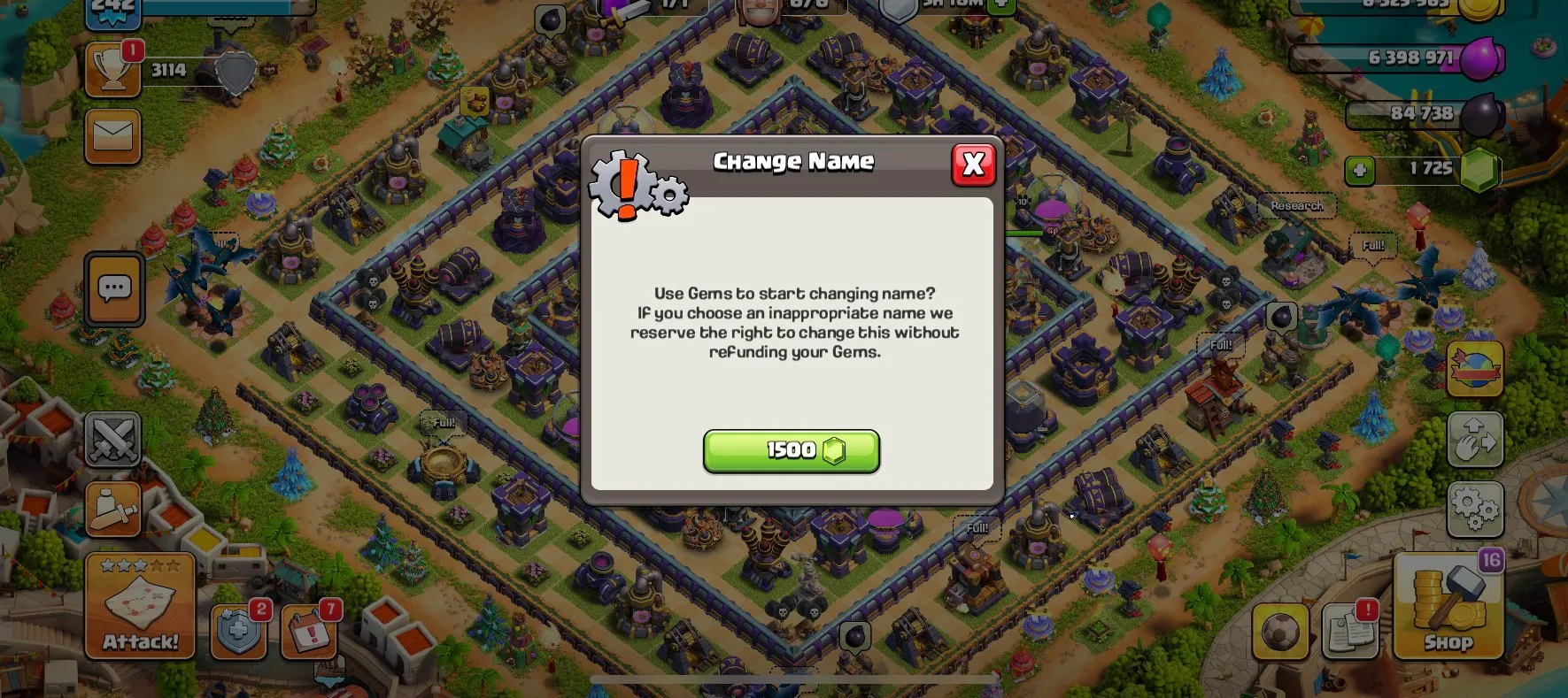 LS823-RARE ACCOUNT-Full Christmas Tree 2013 to 2023-Nearly Max TH15-BK86 AQ88 GW65 RC36-NICE TROOPS-GOOD WALL-4K1 WAR STAR-GOOD BASE