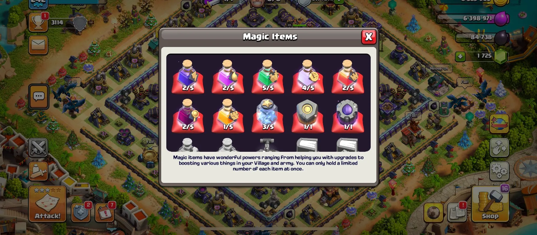 LS823-RARE ACCOUNT-Full Christmas Tree 2013 to 2023-Nearly Max TH15-BK86 AQ88 GW65 RC36-NICE TROOPS-GOOD WALL-4K1 WAR STAR-GOOD BASE
