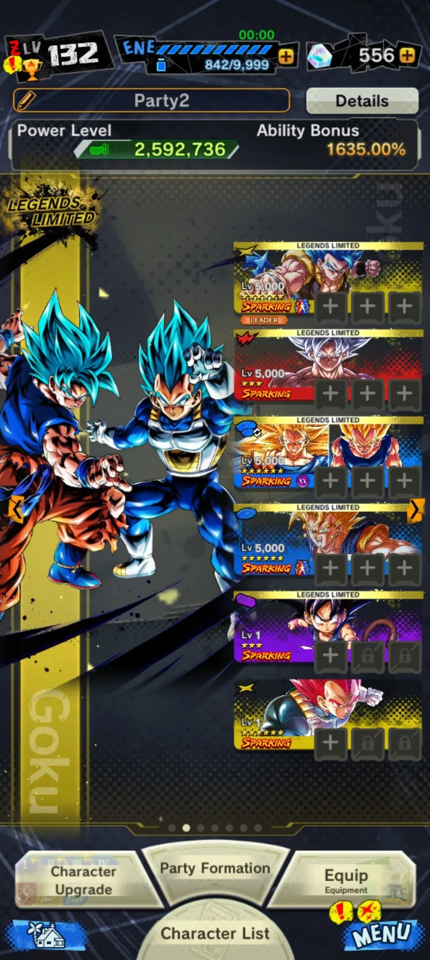 IOS+Android-2 New Banner-Fusion God SS Goku and Vegeta+Vegeta and Goku-Goku Uis+SS 2 and SS 3 Goku and Vegeta+Goku Kid+God SS Vegeta)Broly-Have Equipment-DR485