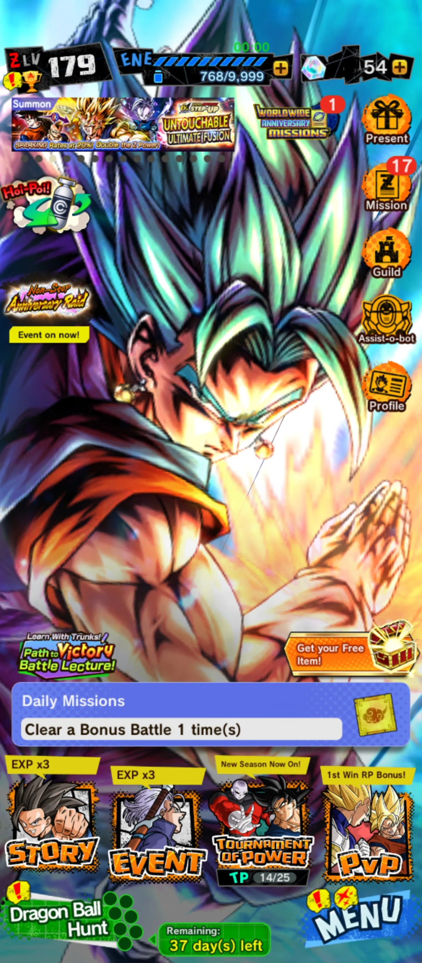 IOS+Android-UL Vegtio Blue+17 Legends Limited(Super #17+Ultimate Gohan+Goku Uis+Piccolo+God SS Goku+SS2 SS3 Goku and Vegeta+Cell+Trunks and Vegeta)-Have Equipment-DR496