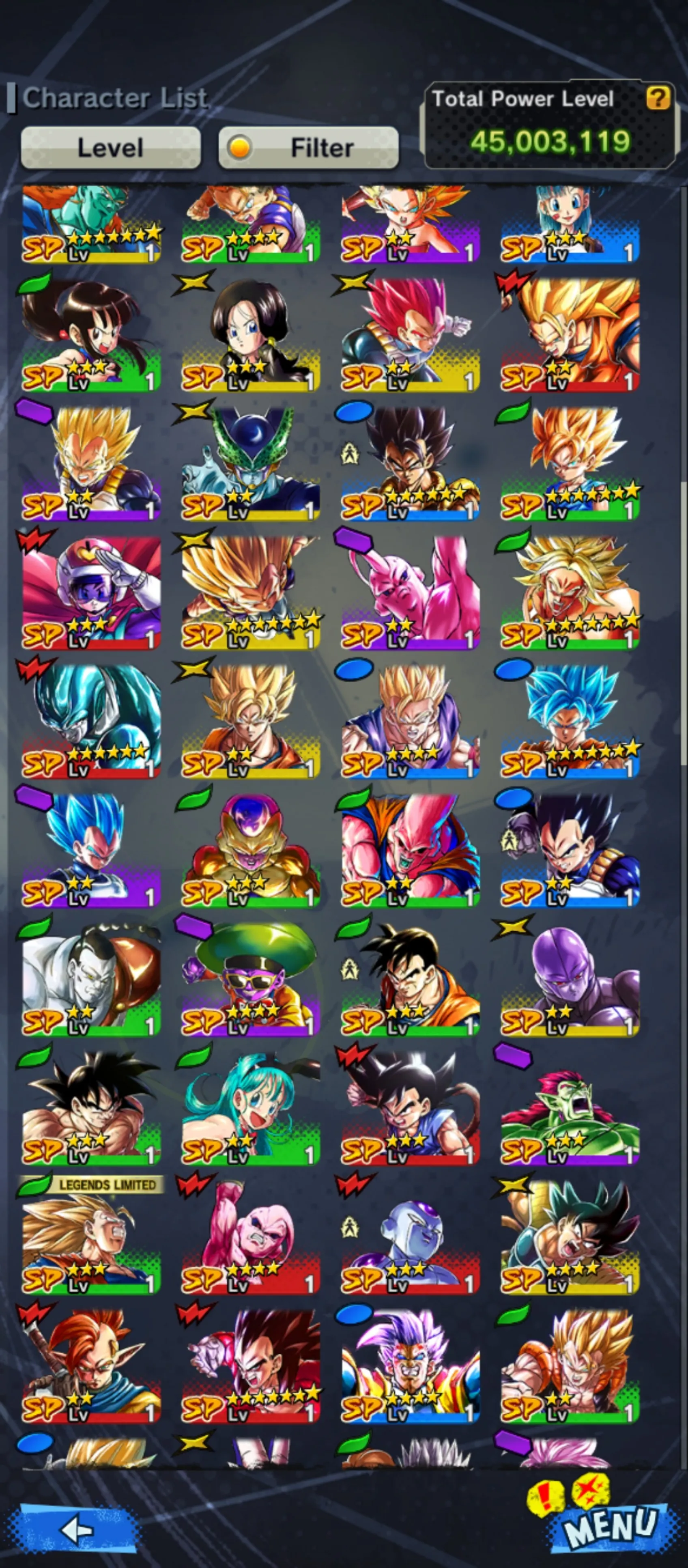 IOS+Android-UL Vegtio Blue+17 Legends Limited(Super #17+Ultimate Gohan+Goku Uis+Piccolo+God SS Goku+SS2 SS3 Goku and Vegeta+Cell+Trunks and Vegeta)-Have Equipment-DR496