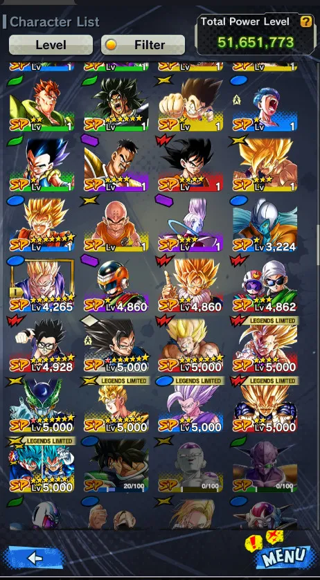 IOS+Android-UL Gohan Full Red star+New Fusion Goku and Vegeta+SS 4 Gogeta Zenkai+Beast Gohan-have Equipment-DR498
