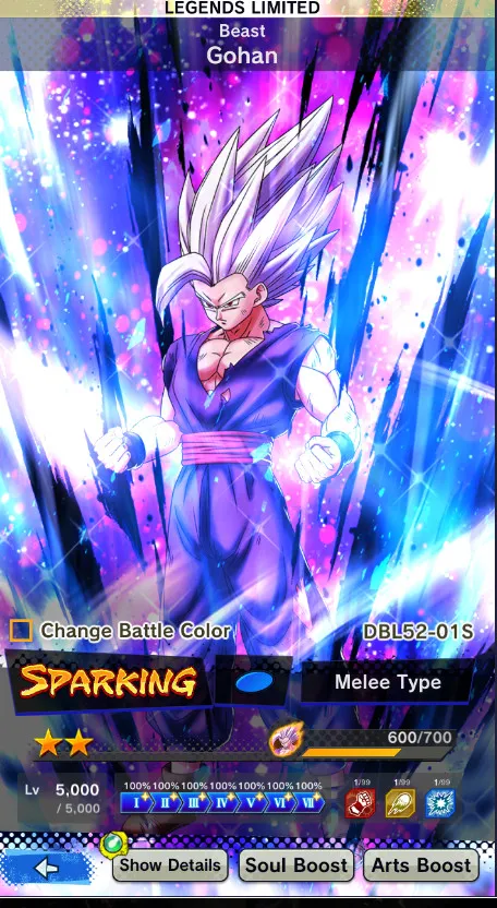 IOS+Android-UL Gohan Full Red star+New Fusion Goku and Vegeta+SS 4 Gogeta Zenkai+Beast Gohan-have Equipment-DR498