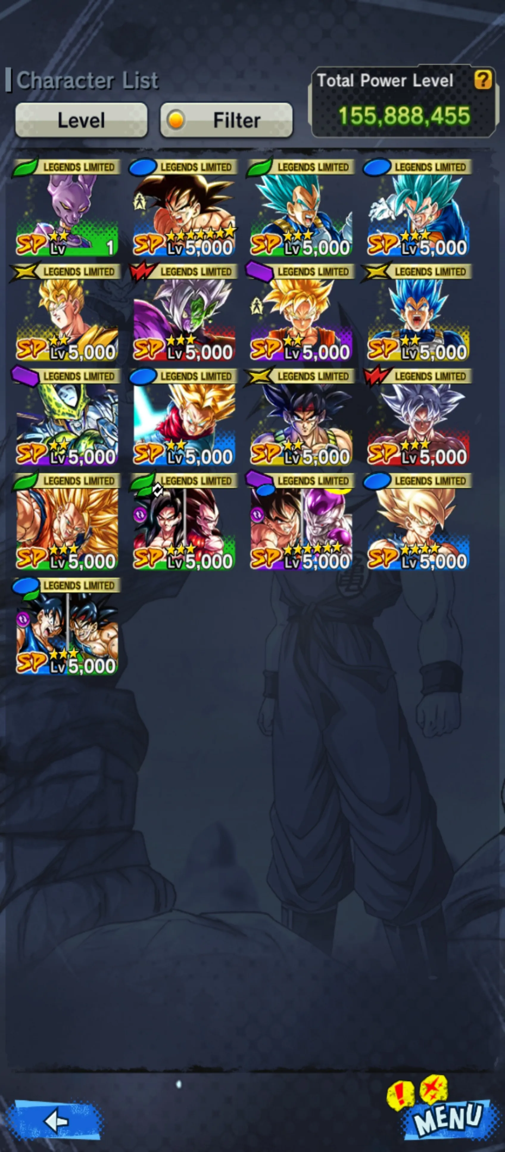 IOS+Android-5 UL(Gohan+Goku Uis+Rose+Broly)+17 LF(Goku and Bardock+Goku and Freiza+SS 4 Goku and Vegeta+SS 3 Goku+Namek Goku+God SS Vegtio)-Good Sparking+Zenkai+Equipment-DR501