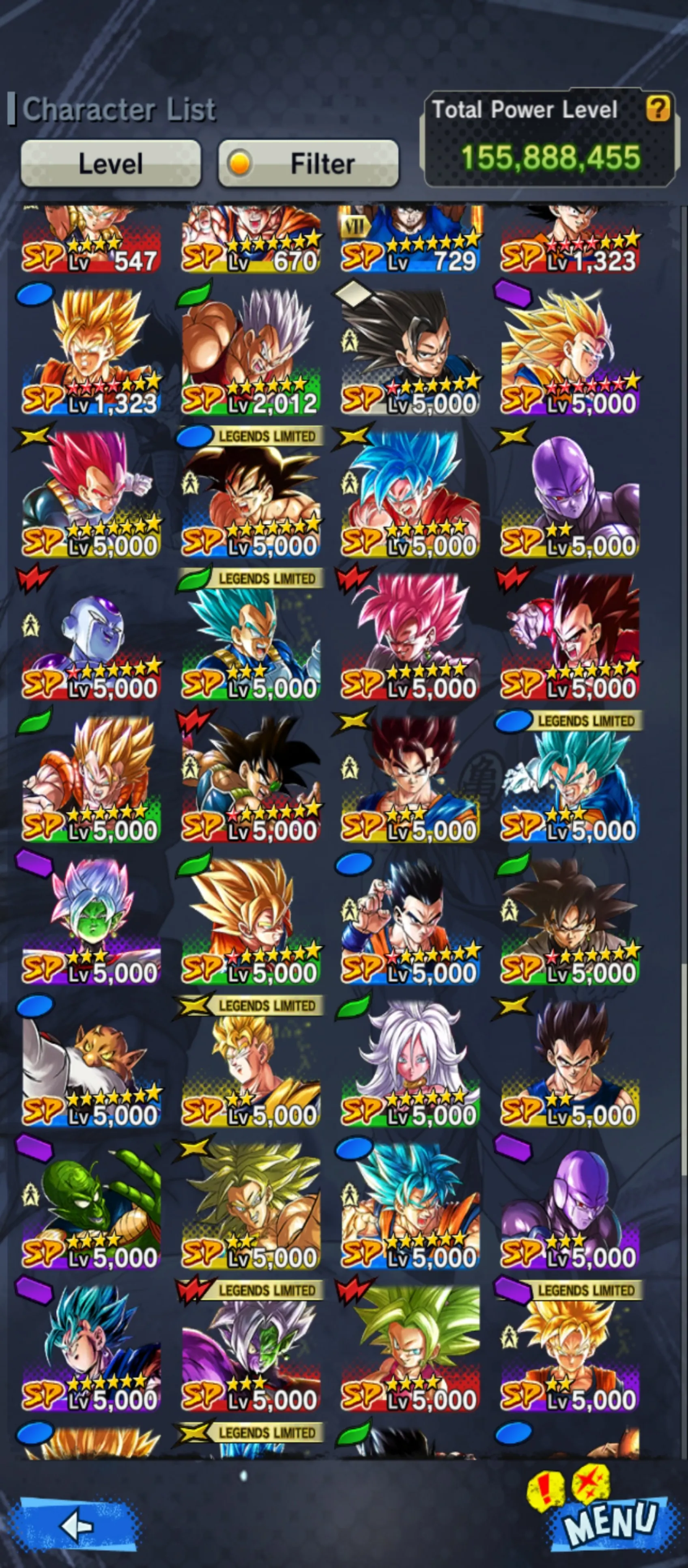 IOS+Android-5 UL(Gohan+Goku Uis+Rose+Broly)+17 LF(Goku and Bardock+Goku and Freiza+SS 4 Goku and Vegeta+SS 3 Goku+Namek Goku+God SS Vegtio)-Good Sparking+Zenkai+Equipment-DR501