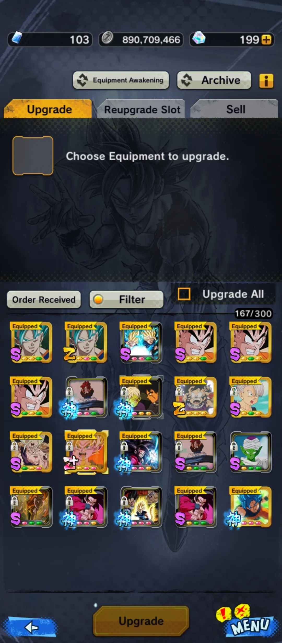 IOS+Android-VIP Team GT-20 Legends Limited(Goku GT Full Red star+SS4 Gogeta+SS3 Goku+SS4 Goku and Vegeta+Goku Kid)-Nice Equiment+Many Sparking Good star-DR517