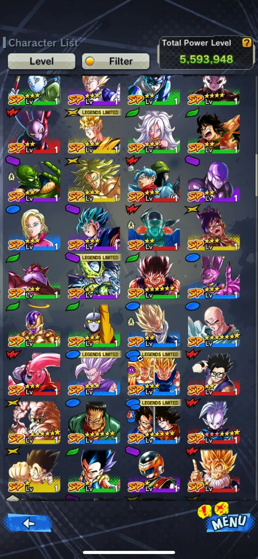 IOS+Android-3 UL(Gohan+Goku Uis)-New Vegeta and Goku+SS3 SS 2 Goku and Vegeta+Beast Gohan+Cell-Have Equipment-DR523