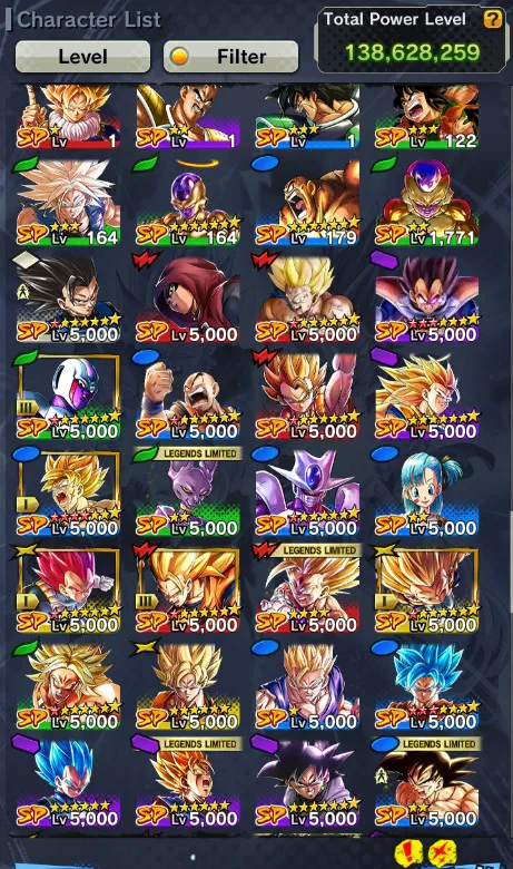 Good Team+29 Legends Limited+Sparking+Zenkai Good Star+Vip Equipment-2 New Fusion+Ultimate Gohan+SS4 Gogeta+Goku Uis+SS3 SS2 Goku and Vegeta+God SS Vegeta+Piccolo+Bardock+Namek Goku+Beast Gohan-DR535