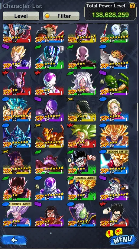 Good Team+29 Legends Limited+Sparking+Zenkai Good Star+Vip Equipment-2 New Fusion+Ultimate Gohan+SS4 Gogeta+Goku Uis+SS3 SS2 Goku and Vegeta+God SS Vegeta+Piccolo+Bardock+Namek Goku+Beast Gohan-DR535