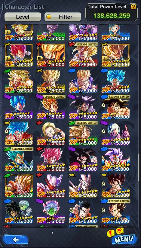 Good Team+29 Legends Limited+Sparking+Zenkai Good Star+Vip Equipment-2 New Fusion+Ultimate Gohan+SS4 Gogeta+Goku Uis+SS3 SS2 Goku and Vegeta+God SS Vegeta+Piccolo+Bardock+Namek Goku+Beast Gohan-DR535