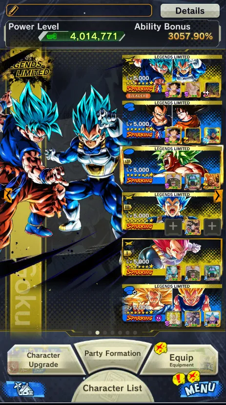 Good Team+29 Legends Limited+Sparking+Zenkai Good Star+Vip Equipment-2 New Fusion+Ultimate Gohan+SS4 Gogeta+Goku Uis+SS3 SS2 Goku and Vegeta+God SS Vegeta+Piccolo+Bardock+Namek Goku+Beast Gohan-DR535