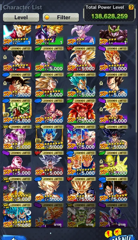 Good Team+29 Legends Limited+Sparking+Zenkai Good Star+Vip Equipment-2 New Fusion+Ultimate Gohan+SS4 Gogeta+Goku Uis+SS3 SS2 Goku and Vegeta+God SS Vegeta+Piccolo+Bardock+Namek Goku+Beast Gohan-DR535