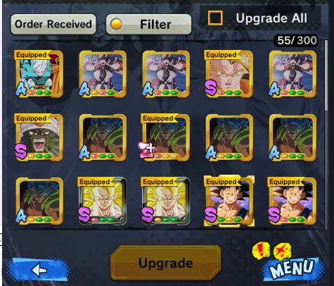 Good Team+29 Legends Limited+Sparking+Zenkai Good Star+Vip Equipment-2 New Fusion+Ultimate Gohan+SS4 Gogeta+Goku Uis+SS3 SS2 Goku and Vegeta+God SS Vegeta+Piccolo+Bardock+Namek Goku+Beast Gohan-DR535