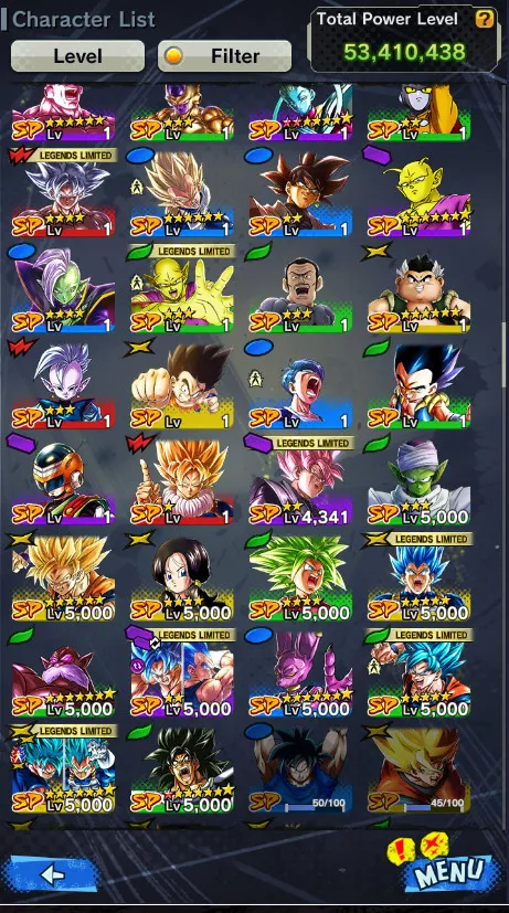 IOS+Android-UL Goku Uis+New Fusion God SS Goku and Vegeta+God SS Goku+God SS Vegeta+Jiren Zenkai+Piccolo+Bardock-Have Equipment-DR539