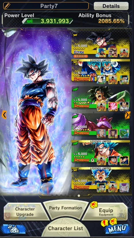 IOS+Android-UL Goku Uis+New Fusion God SS Goku and Vegeta+God SS Goku+God SS Vegeta+Jiren Zenkai+Piccolo+Bardock-Have Equipment-DR539