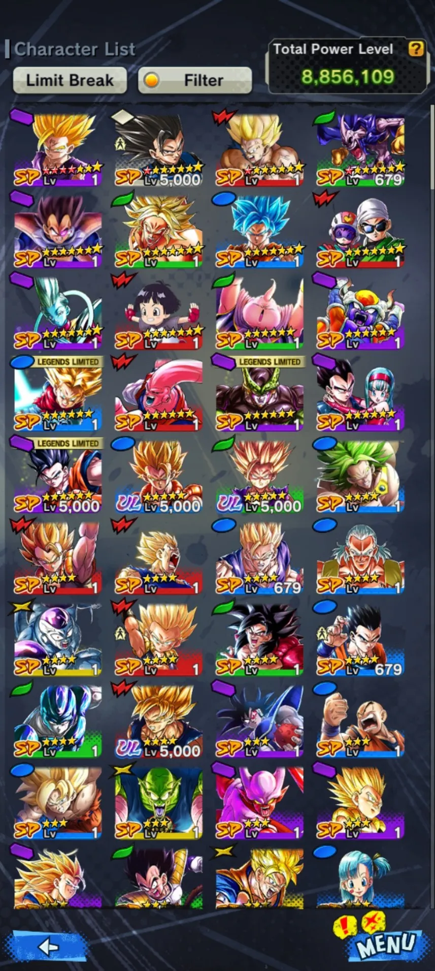 IOS+Android-UL(Gohan+Super Gogeta)-New Ultimate Gohan+SS Gohan+Perfect Cell+Trunks+Majin Buu-have Equipment-DR549