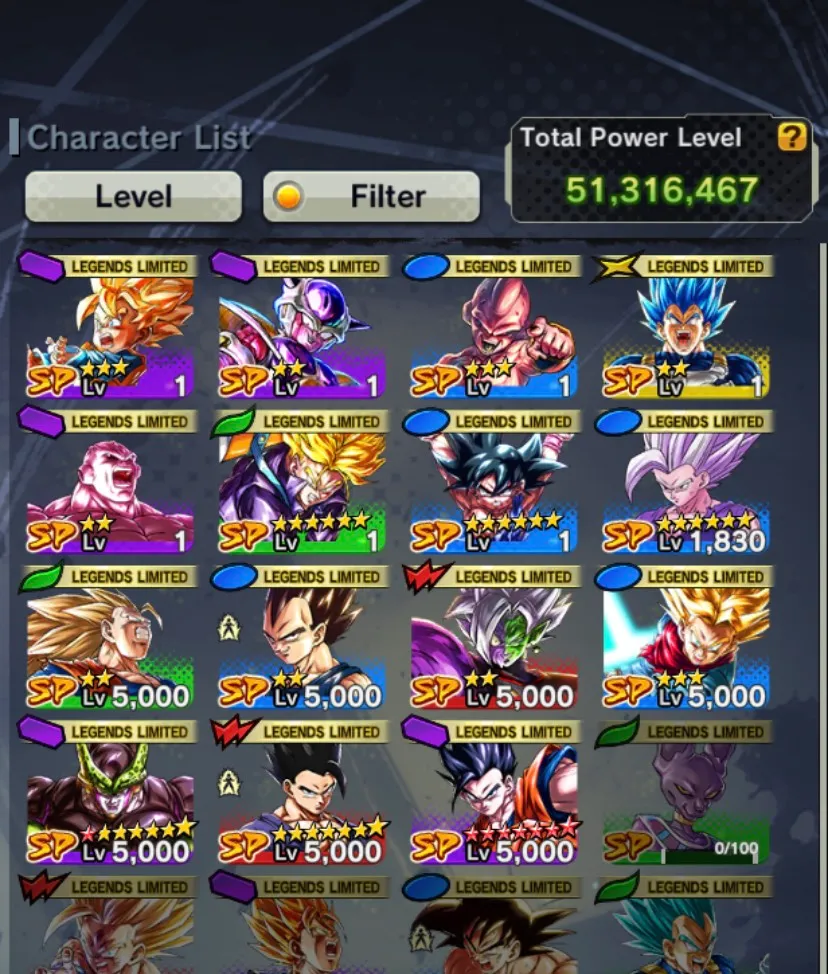 IOS+Android-New Ultimate Gohan Full Red Star+15 Legends Limited-Beast Gohan Purple+Bull Full Red Star+Majin Buu 15 Red Star+Perfect Cell Red Star-DR600